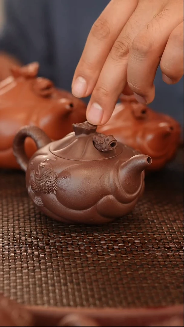 茶壶紫砂鱼化龙 200cc 小品