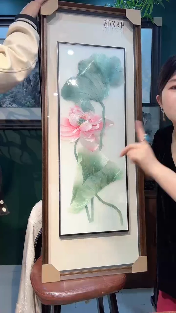 横款非遗苏绣手工刺绣装饰画不包邮