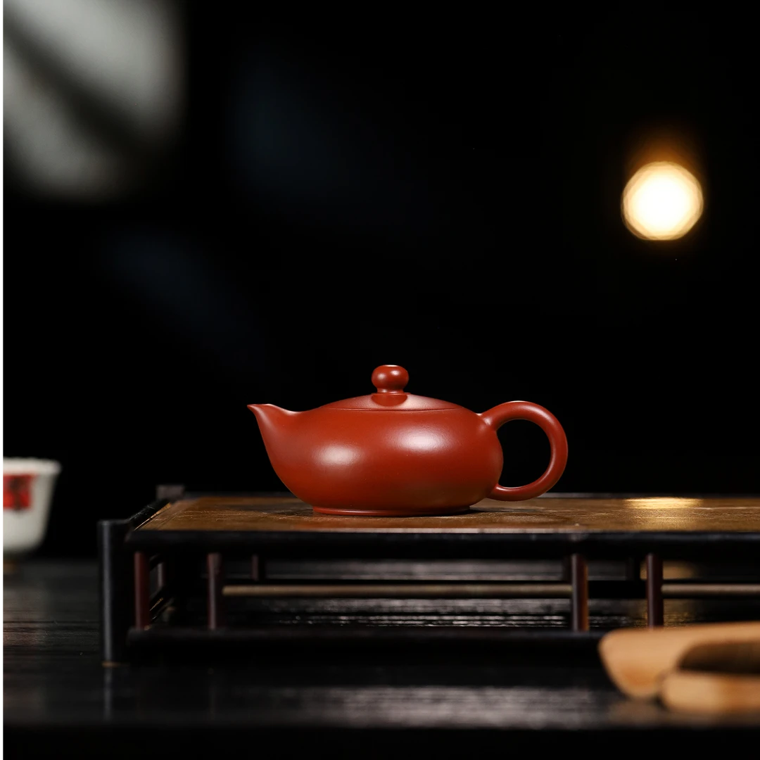 宜兴原矿紫砂壶约120cc 原矿真品手工小品茶壶朱泥大红袍凤雏茶壶