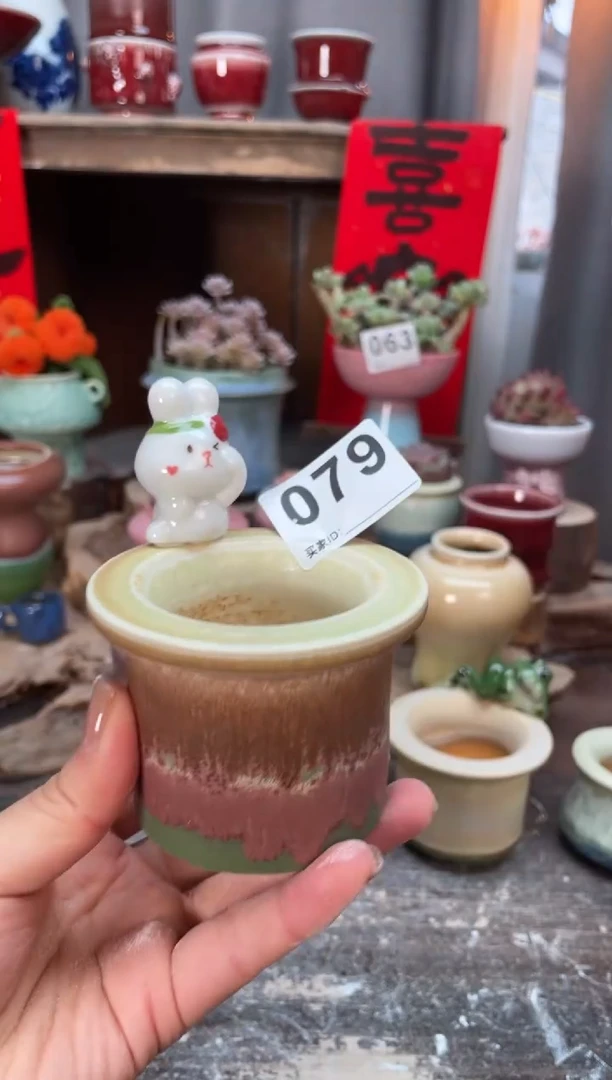 【闪购商品】摆件079知木小芳花盆