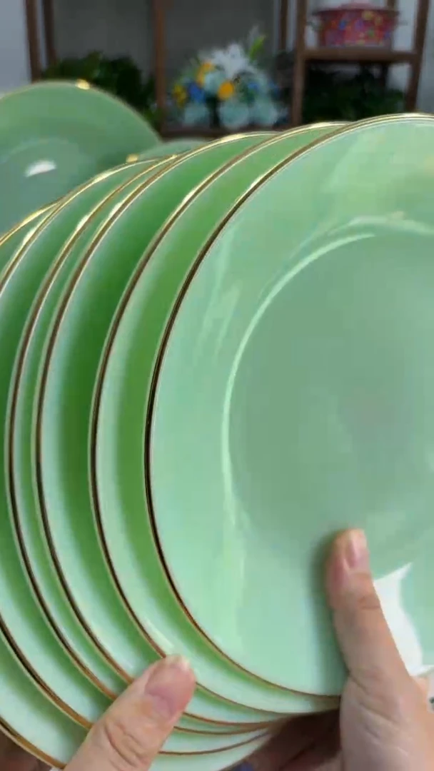 8英寸深盘6个  玉瓷【贝美】