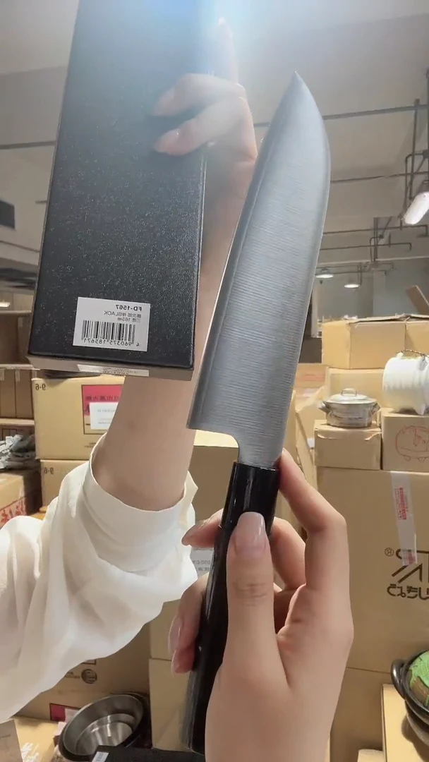 钛合金藤次郎 黑禅 三德刀FD-1567 165mm