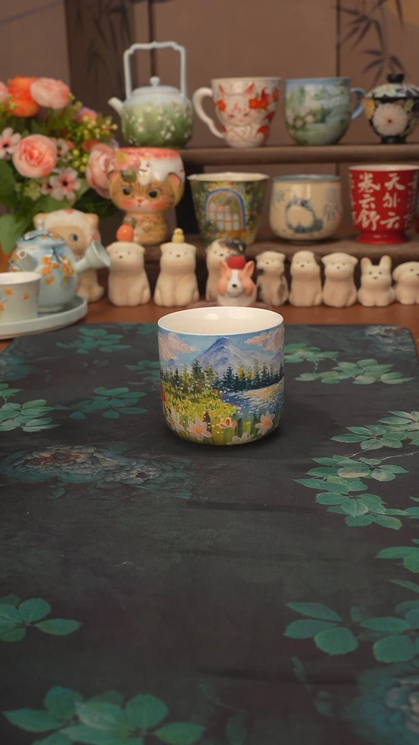 石一 阿勒泰雪景手握杯