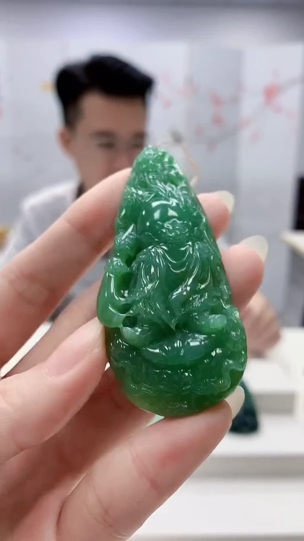 未镶嵌定制翡翠5123ry-毛货挂件77