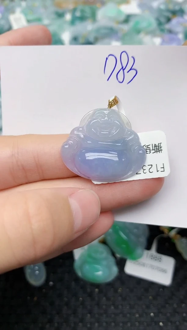 颈饰18K金镶嵌翡翠天然缅甸A货翡翠百元以上9元证书费自理