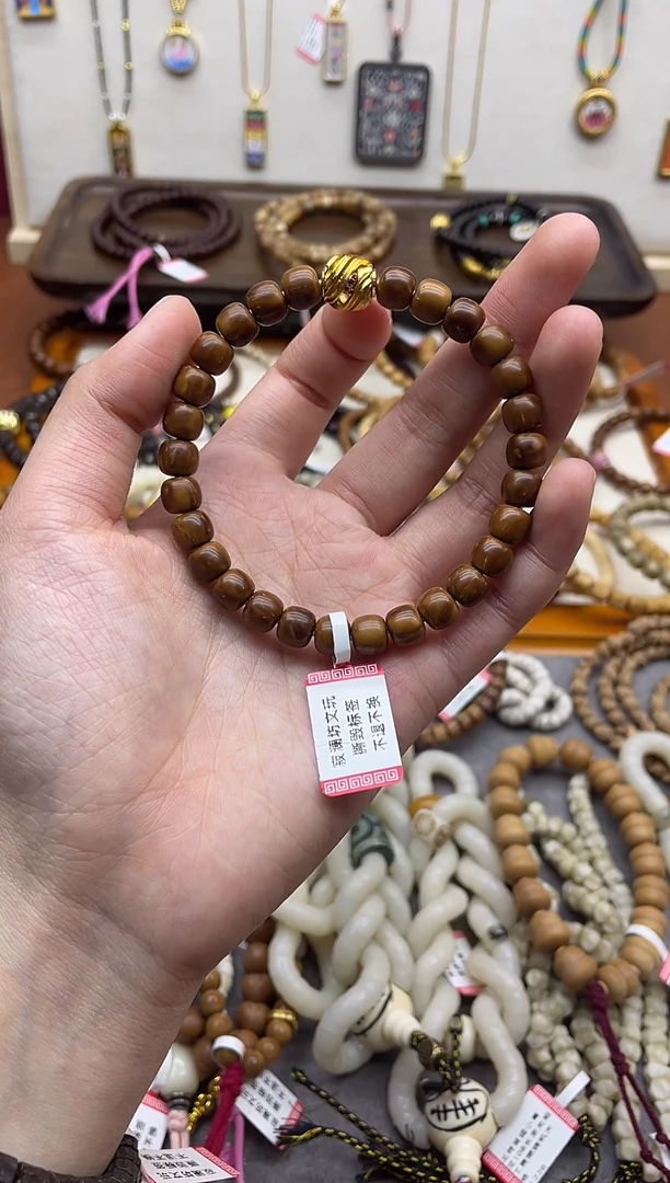 手串库克埃及老料库克8mm老型桶珠搭配时来运转顶珠手串