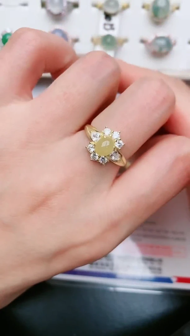 翡翠戒指银S925镶嵌.....