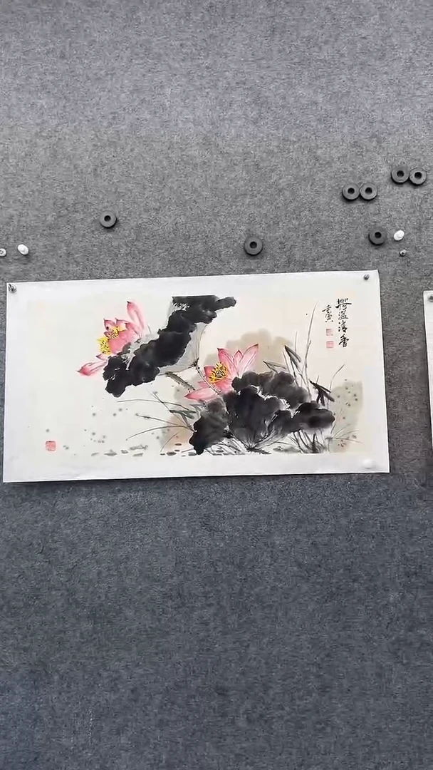 国画国画王生意荷花