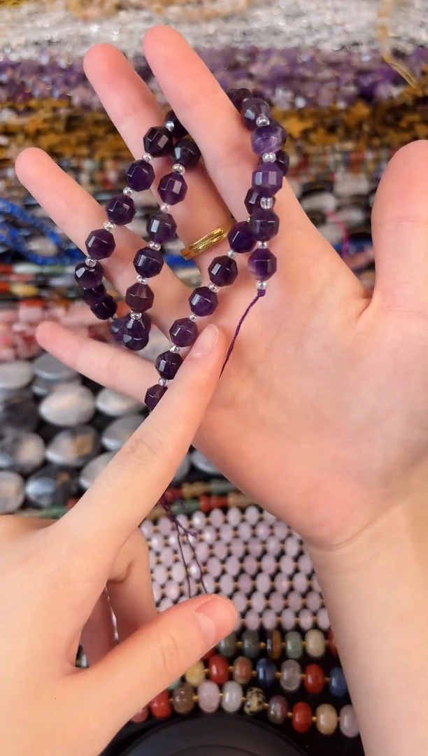 玛瑙/玉髓未镶嵌珠宝半成品紫水晶切面