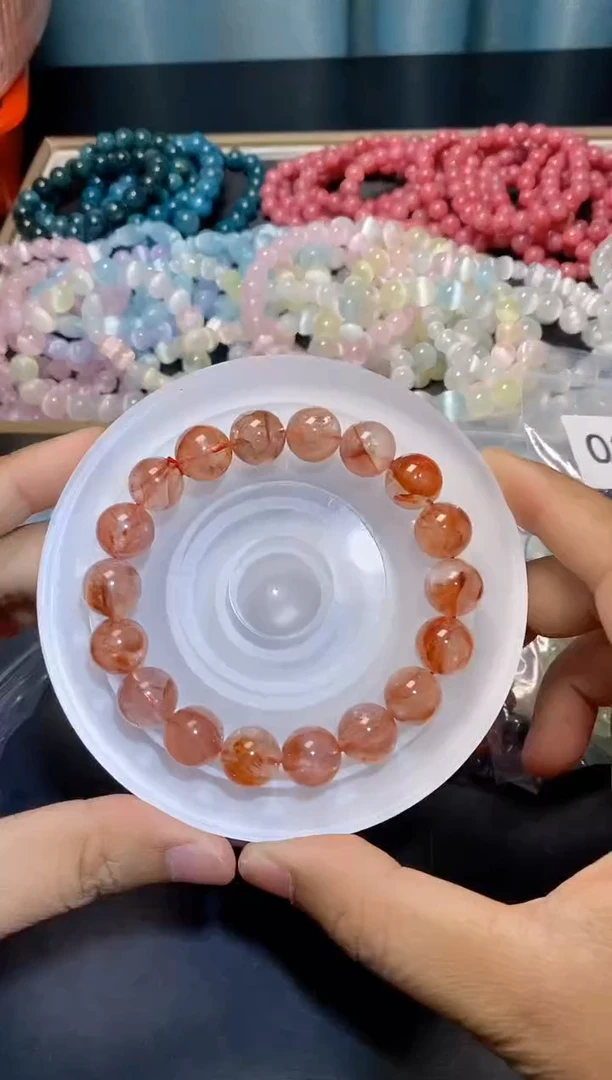 【闪购商品】水晶手链银S925镶嵌红胶花228