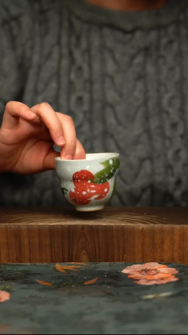 杯釉下彩手工手绘同款陶器