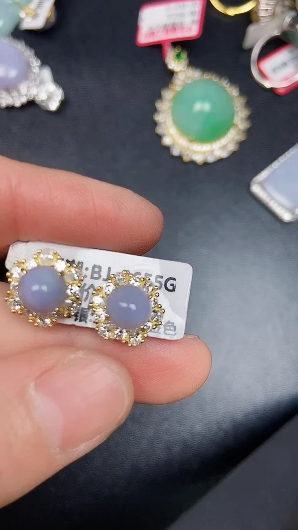 银S925镶嵌戒指翡翠9700