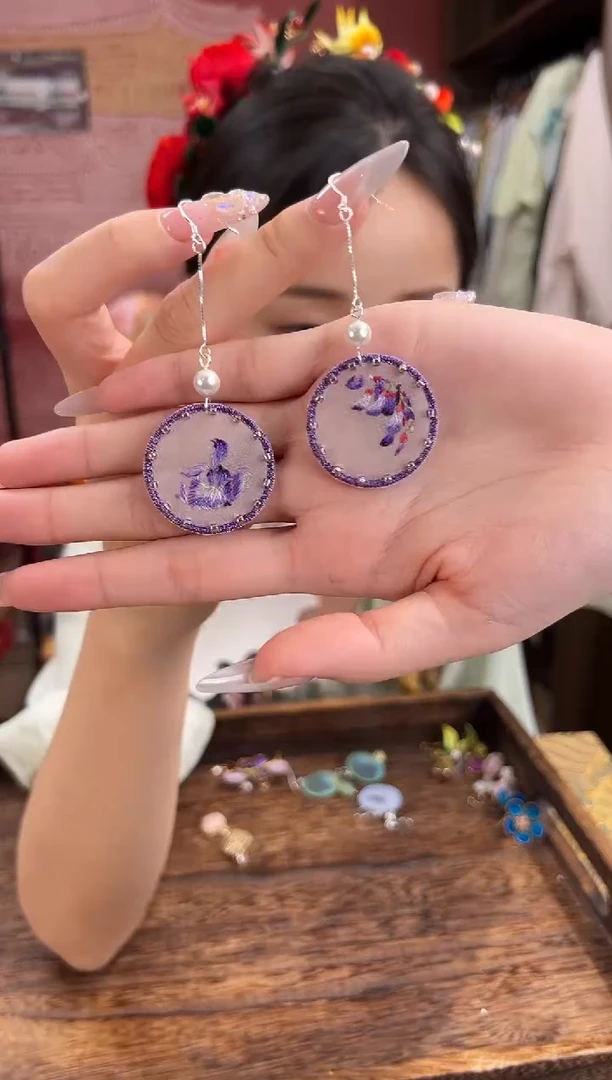 刺绣苏绣世家非遗手工（耳环）
