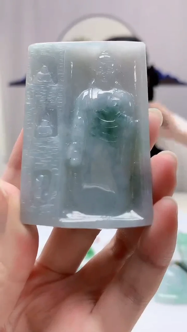 定制翡翠未镶嵌4852zm-毛货挂件人物69