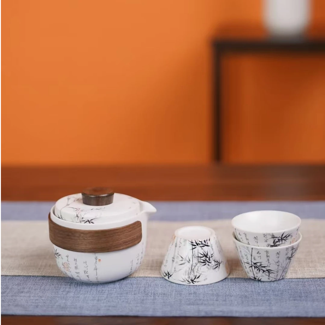 墨竹一盖碗三杯G2207