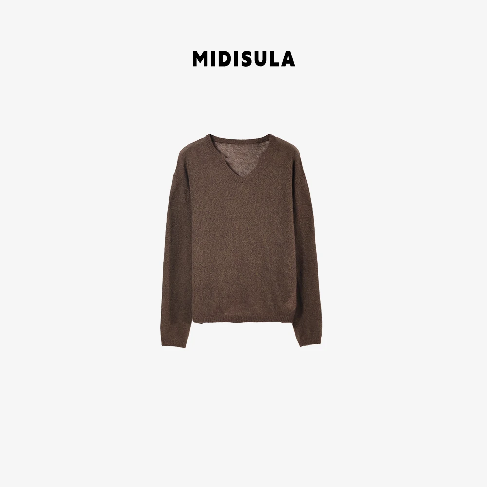 MDSL·新款时尚洋气轻奢简约百搭u领羊毛衫#01747
