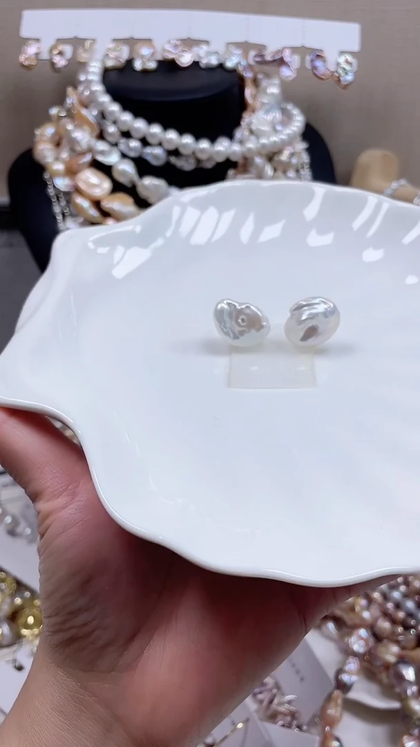 未镶嵌耳饰淡水珍珠【纯恬饰品】