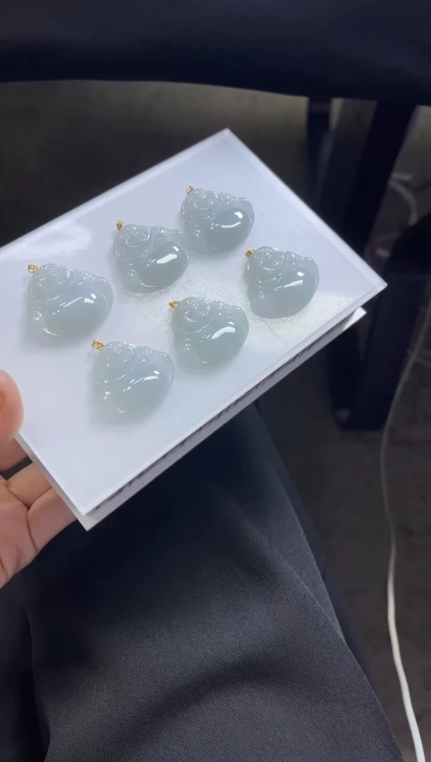 颈饰18K金镶嵌翡翠H58/多样性发一件/配绳子