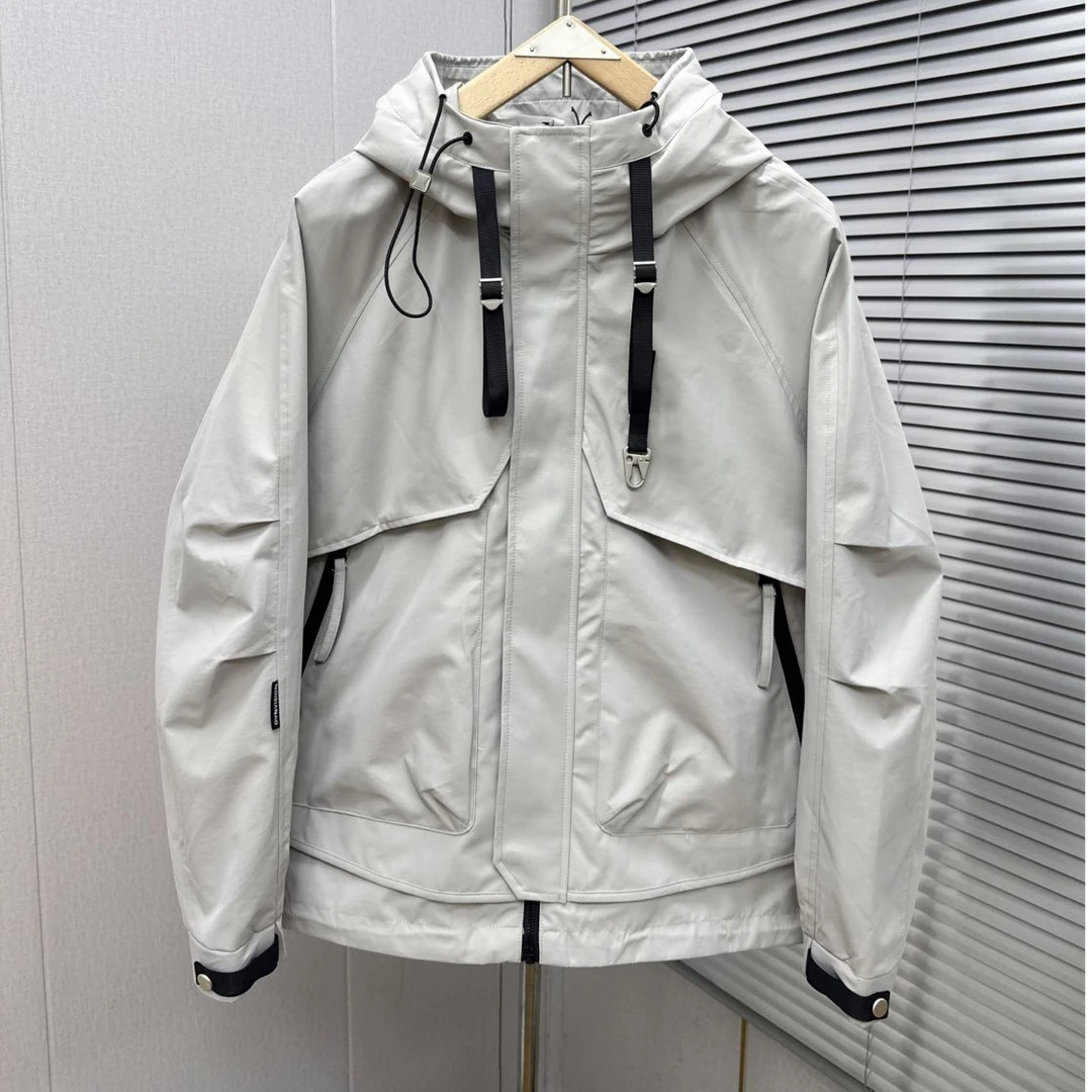 新款羽绒服外套男潮流时尚宽松痞帅夹克休闲工装连帽简约上衣