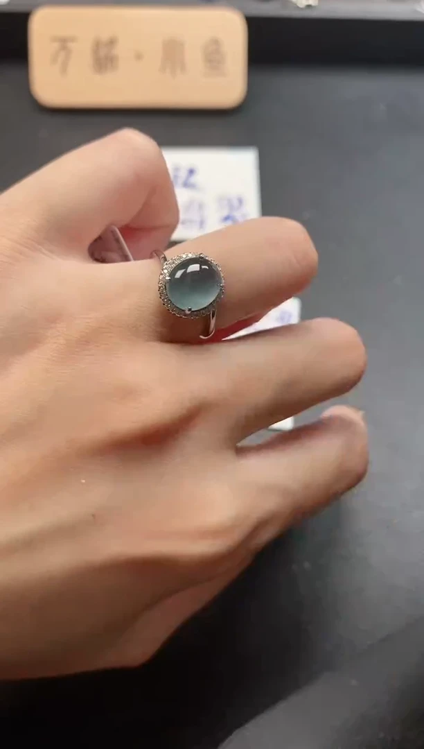 银S925镶嵌戒指翡翠51511