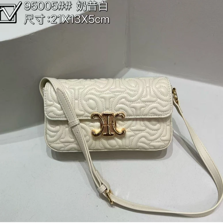【初阳甄选】ZT-95005-奶昔白奢华风斜挎包轻奢复古blokette女包