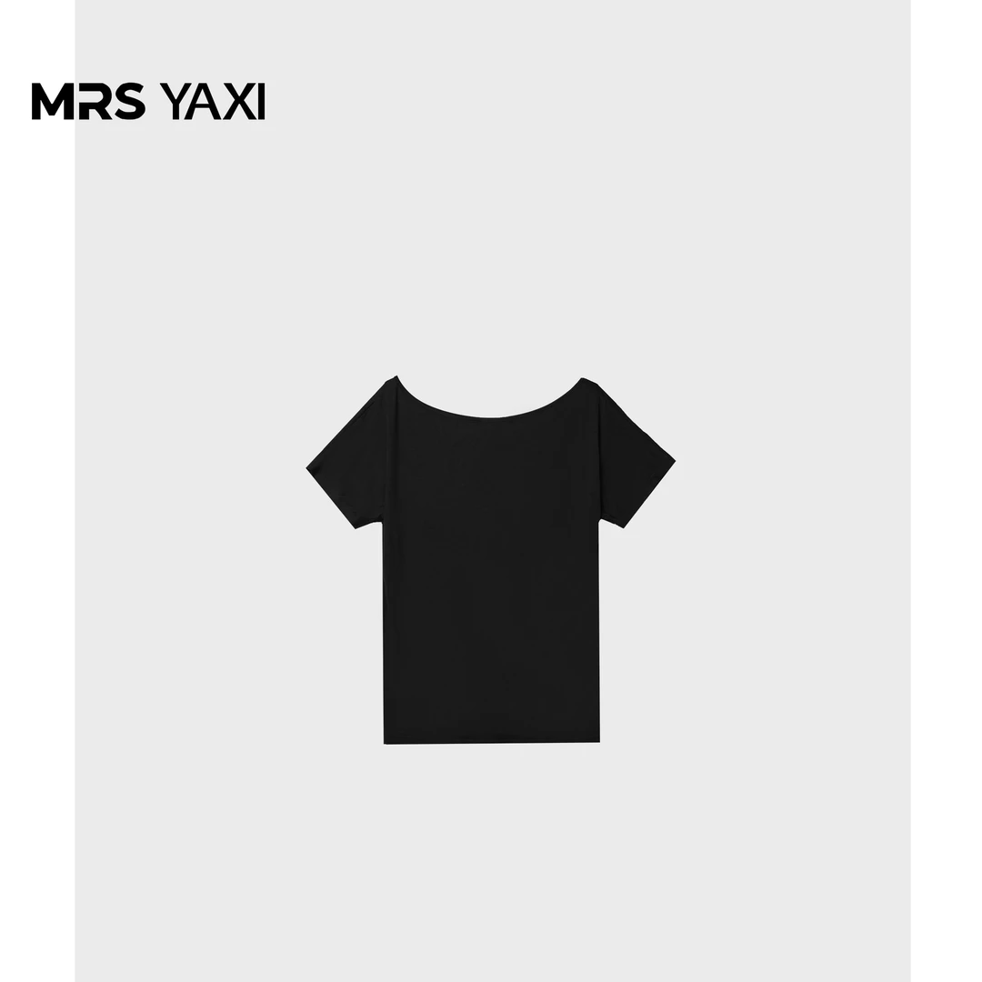 Mrsyaxi百搭打底天丝羊毛短袖针织T恤YX5060312