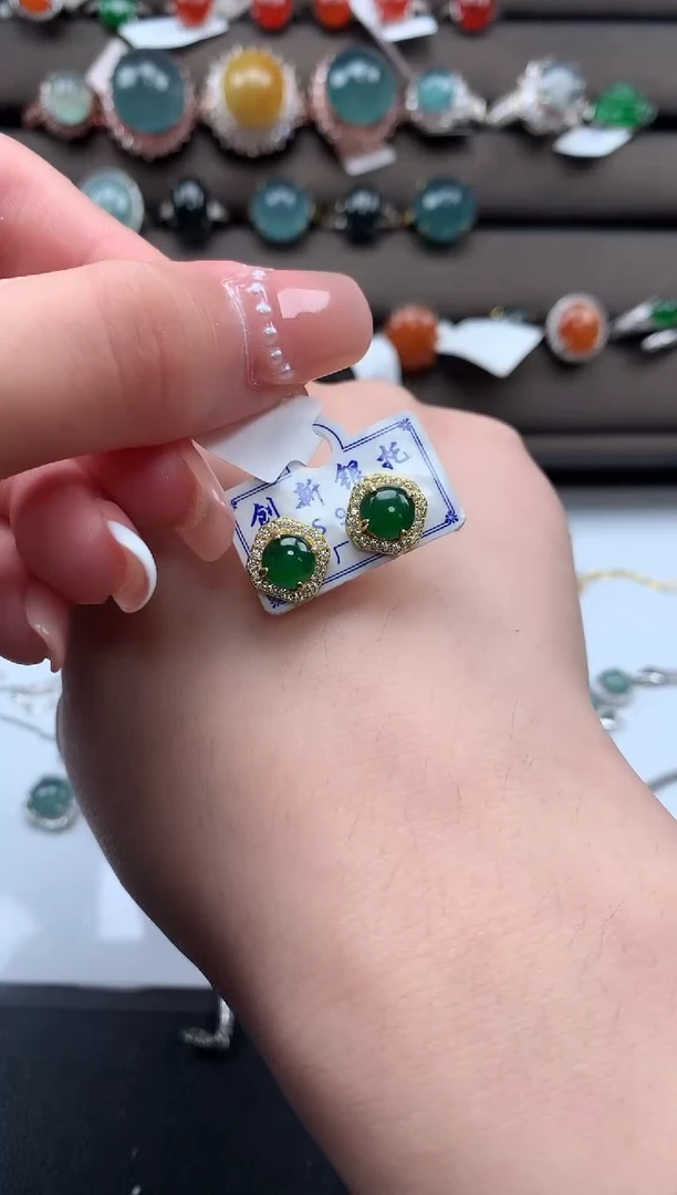 【闪购商品】翡翠戒指银S925镶嵌21312