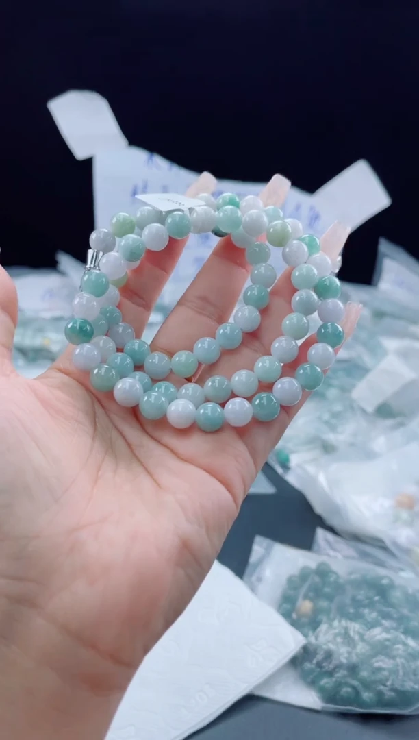 未镶嵌定制翡翠珠串