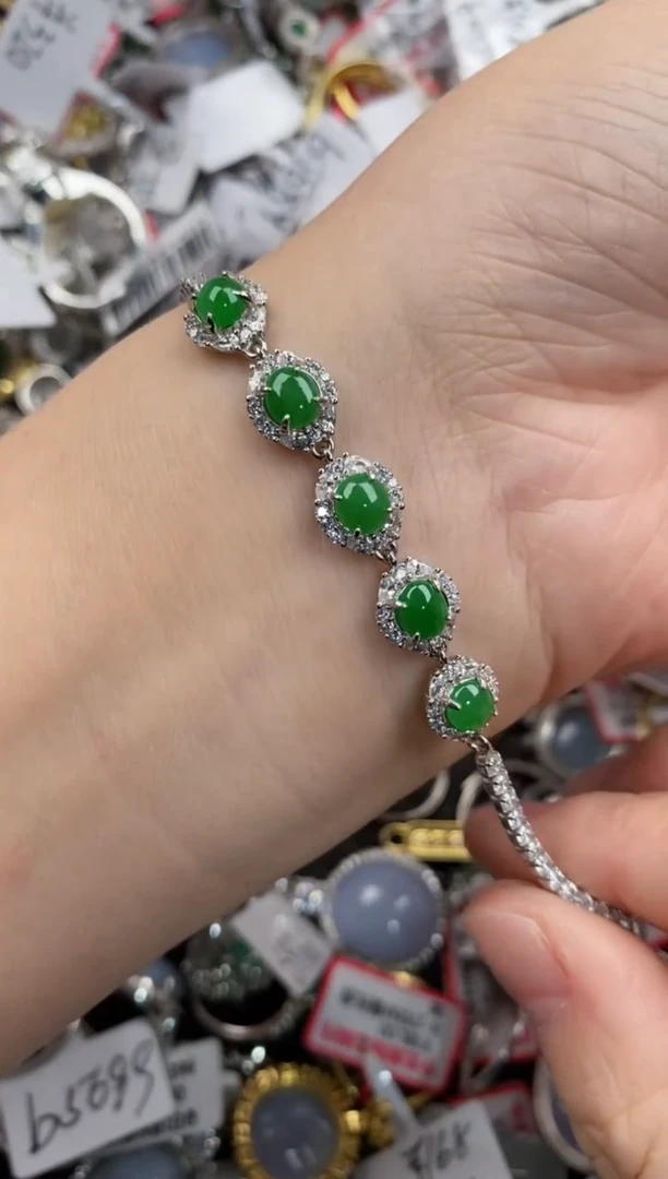 银S925镶嵌戒指翡翠8888-----2