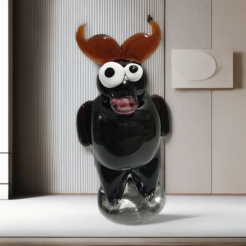 领尚琉璃摆件牛牛手工创意简约摆件生日礼物乔迁礼物