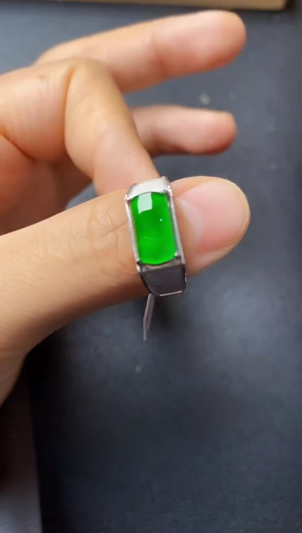 银S925镶嵌戒指翡翠22222222