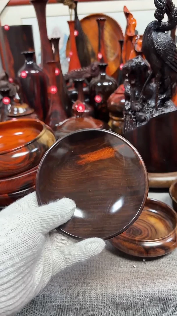 木远*大红酸枝圆盘一个