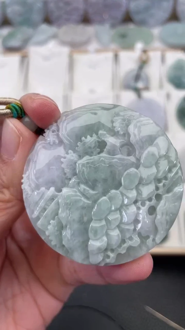 颈饰未镶嵌翡翠天然缅甸翡翠A货487