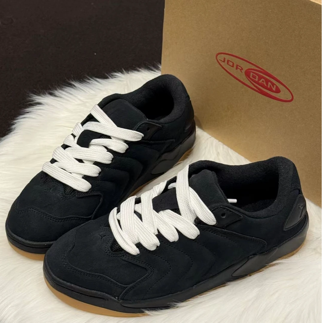 JORDAN SESSION男款低帮黑色复古休闲板鞋时尚百搭面包鞋官方正品