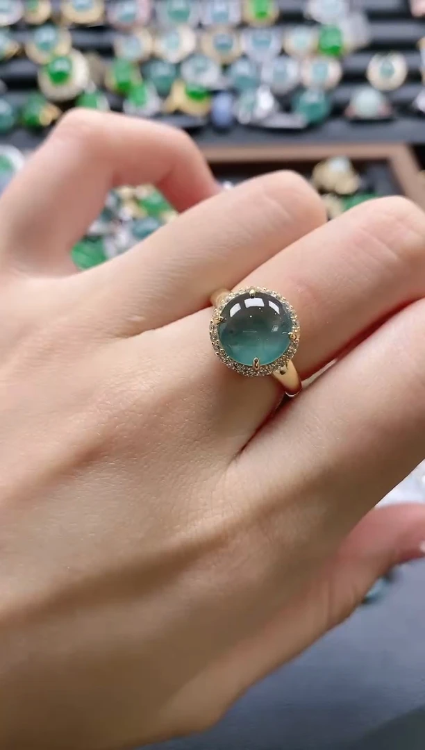 【闪购商品】翡翠戒指银S925镶嵌51151