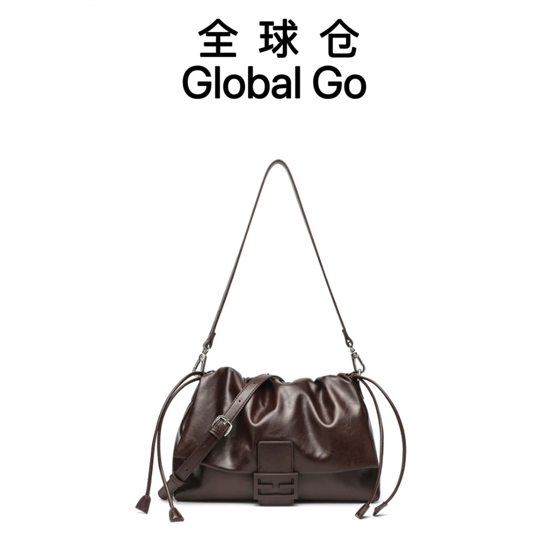【全球仓Global Go】GELANNI限定褶皱云朵福袋包GLN241243P咖色