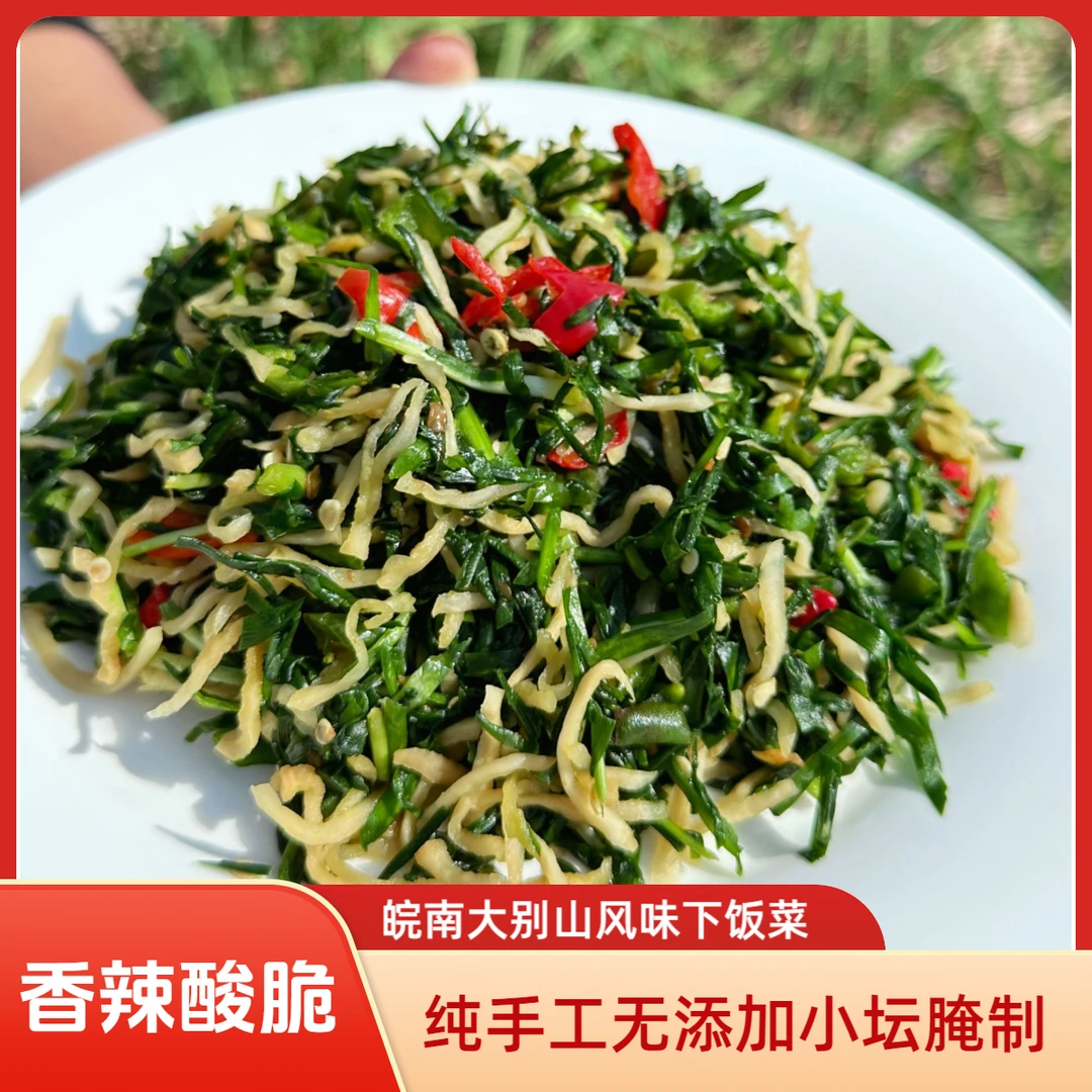 皖南大别山农家自制韭菜萝卜丝开胃下饭菜纯手工无添加450克/瓶