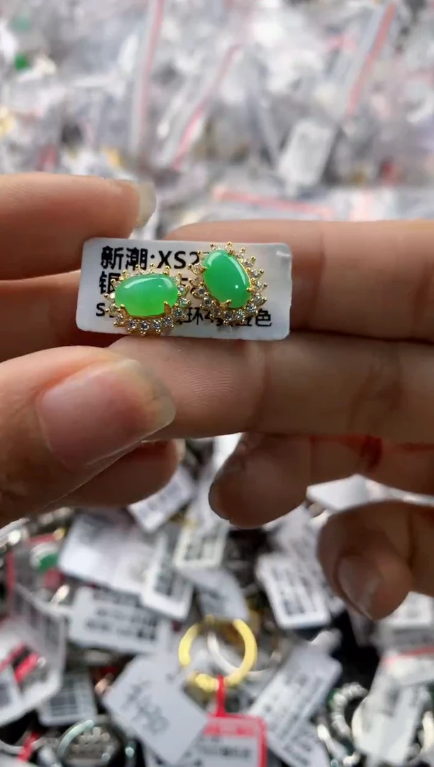银S925镶嵌戒指翡翠999----6