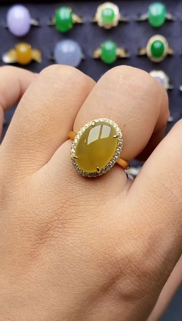 银S925镶嵌戒指翡翠3027