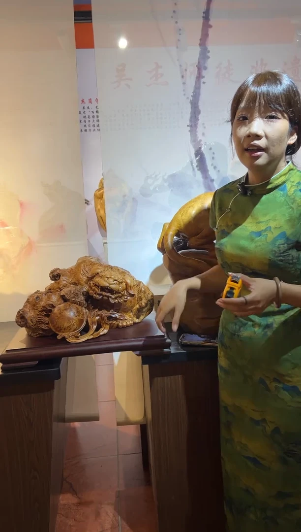 木(****)【吴杰非遗根雕】作品都是所见即所得，链接是一物一拍