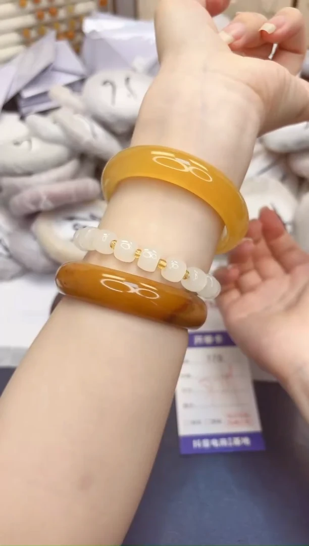 石英质玉手镯未镶嵌176-财气镯-圈口57