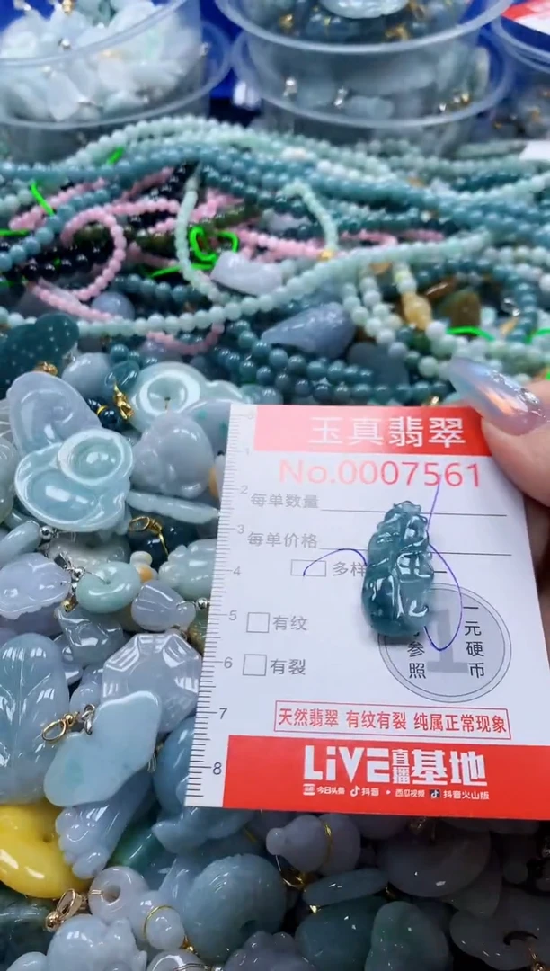 翡翠未镶嵌吊坠(不含链)7561