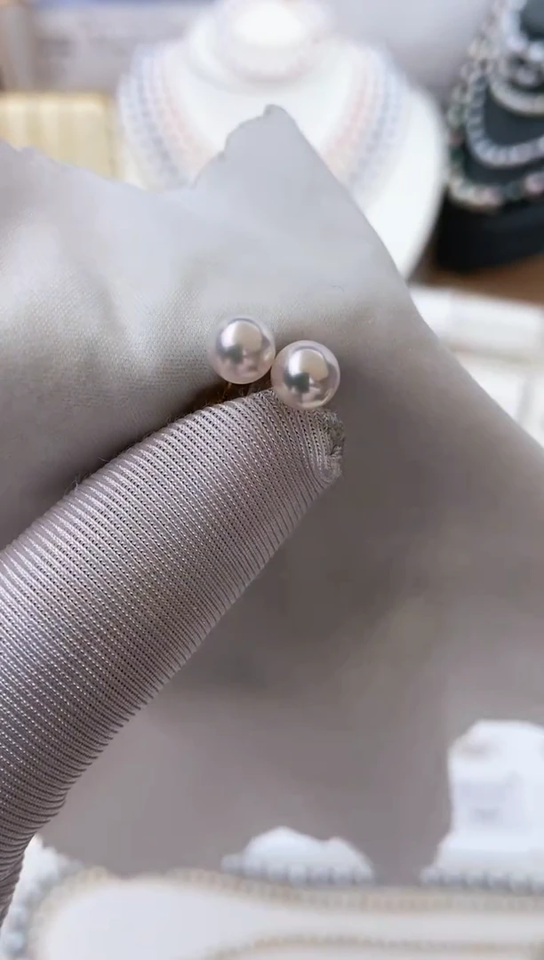 【闪购商品】海水珍珠耳饰18K金镶嵌特选福利5.5-6mm不退不换