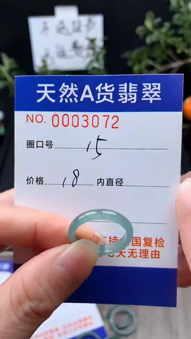 未镶嵌戒指翡翠15#