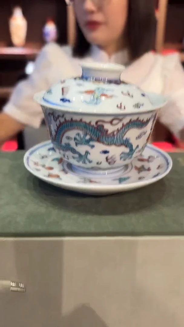 盖碗景德镇陶瓷涂杏花专场102