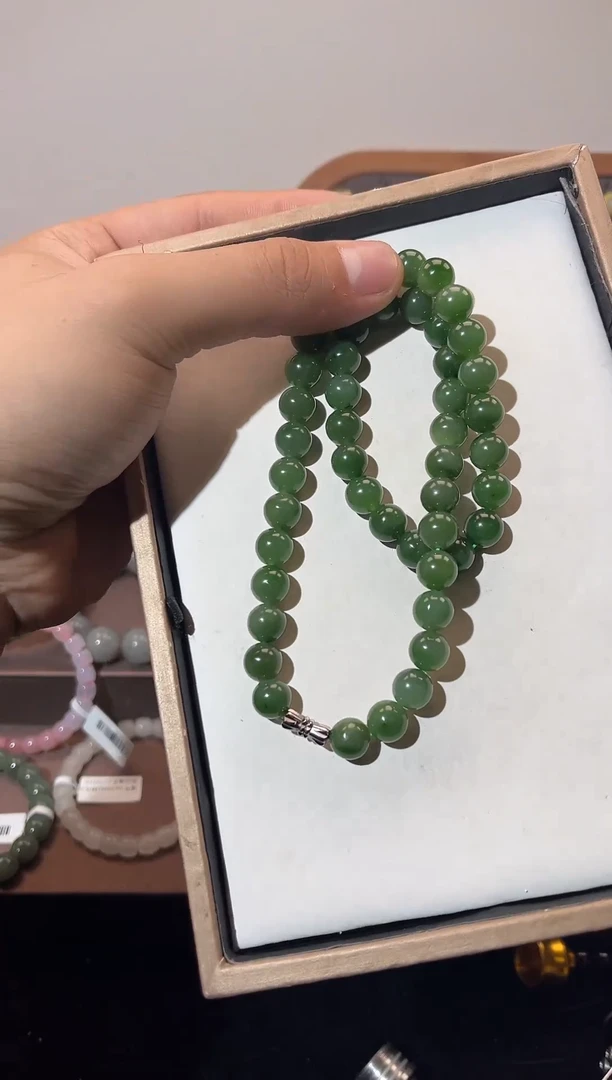 未镶嵌和田玉挂件碧玉妈妈链