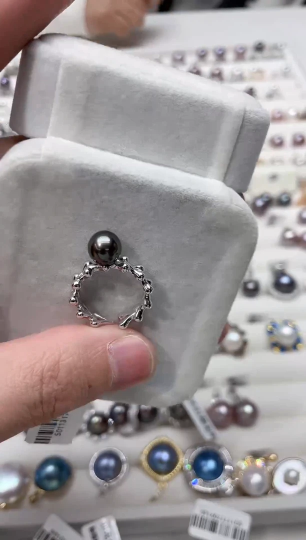 【闪购商品】海水珍珠戒圈银S925镶嵌戒指