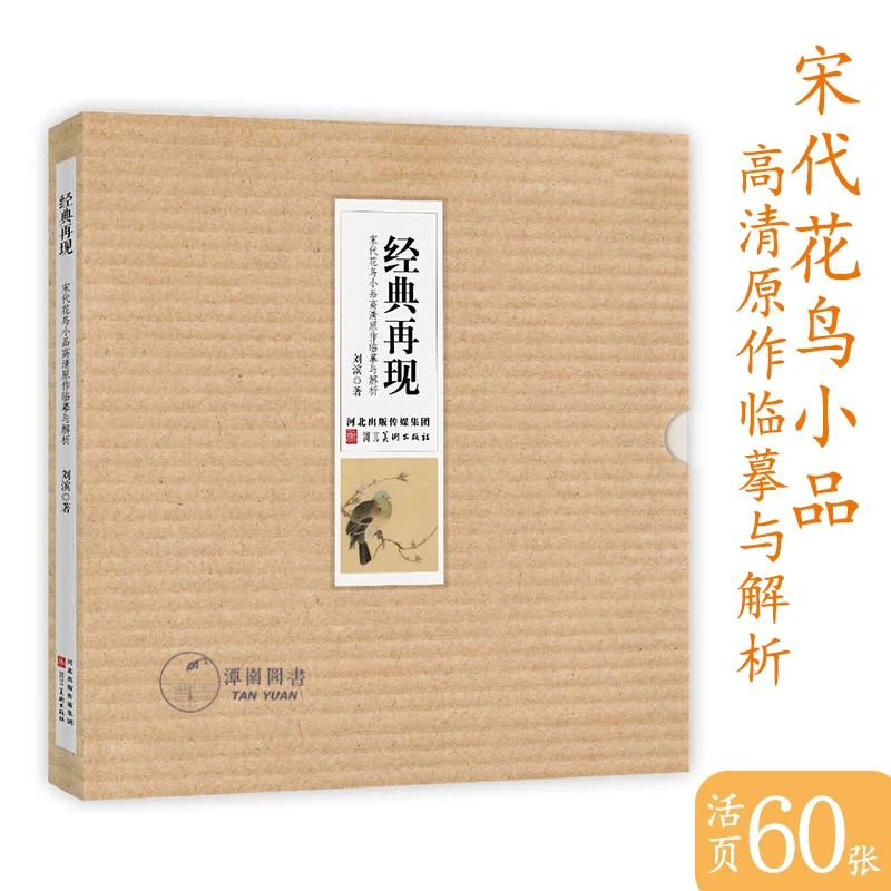 经典再现宋代花鸟小品高清原作临摹与解析60张活页国画教程线稿设