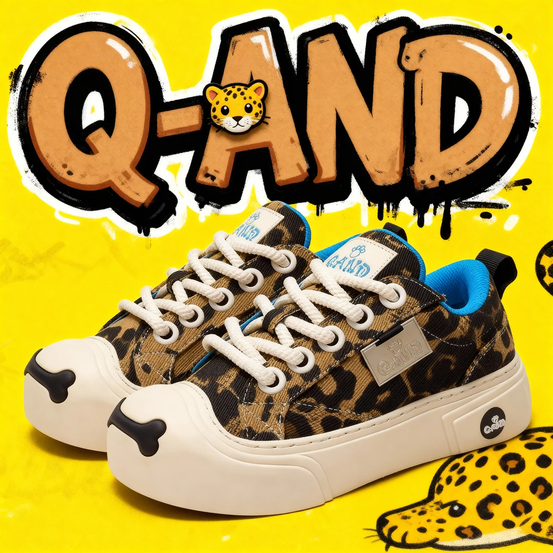 奇安达秋冬季复古时尚百搭情侣透气潮流高颜值校园鞋子厚底鞋054