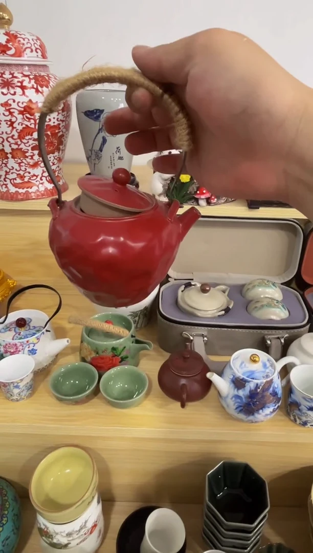 陶瓷茶具摆件旅行套组